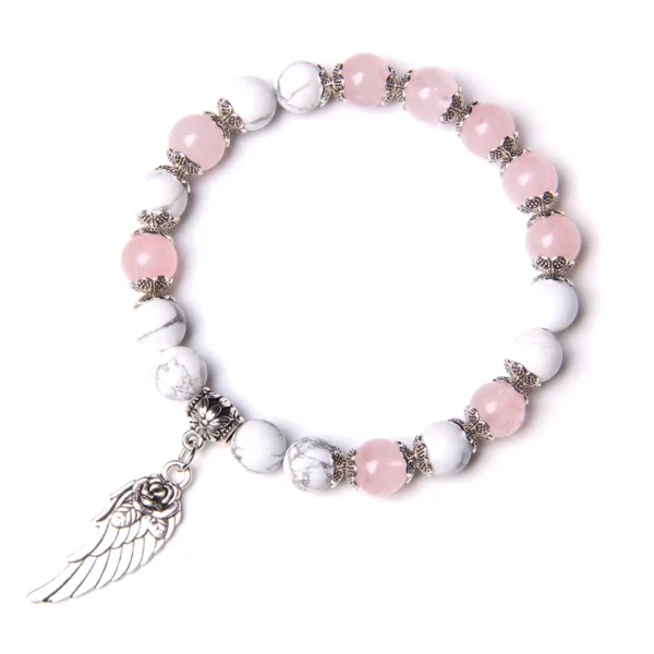 Bracelet quartz rose ange