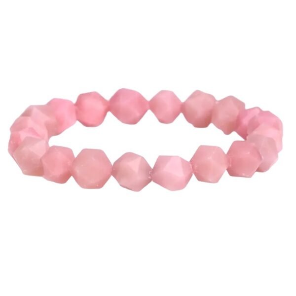 Bracelet en quartz rose facette