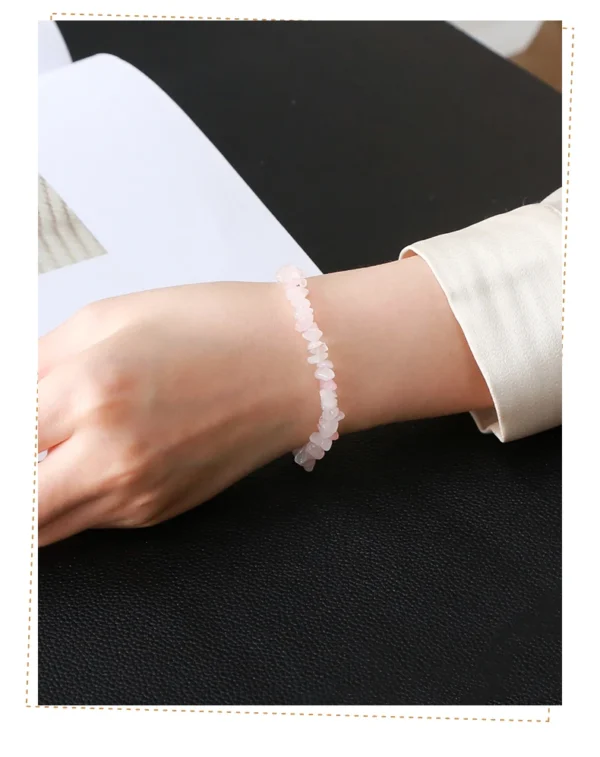 Bracelet pierre quartz rose - Image 7
