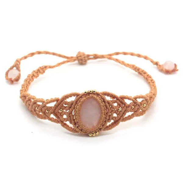 Bracelet quartz rose baroque