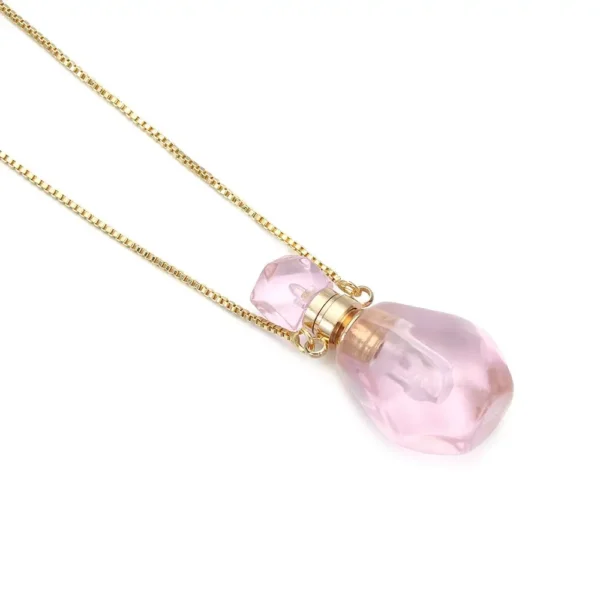 Collier élégance en quartz rose