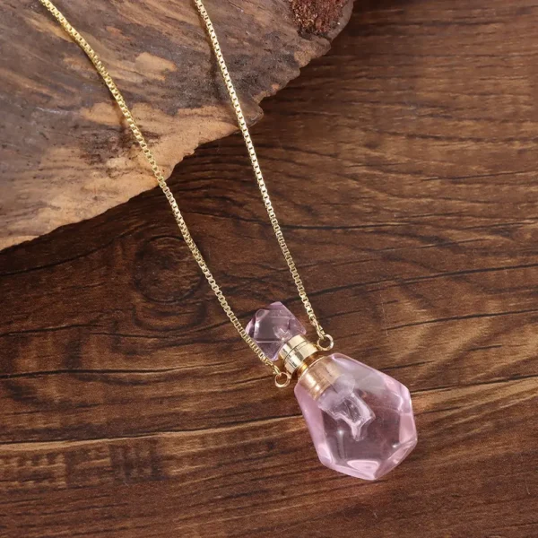 Collier élégance en quartz rose - Image 2