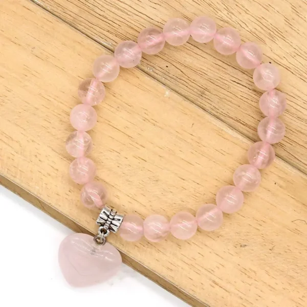 Bracelet amour et sérénité en quartz rose - Image 2