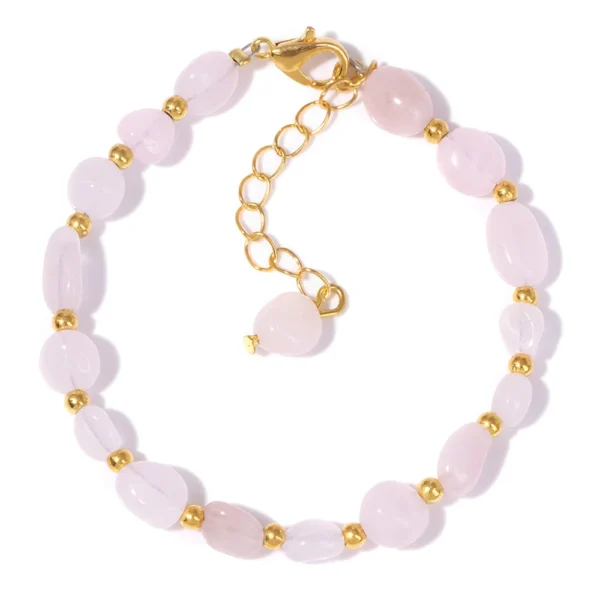 Bracelet harmonie et amour en quartz rose