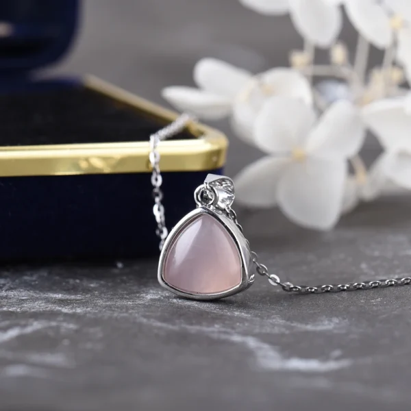 Collier élégant en quartz rose - Image 4