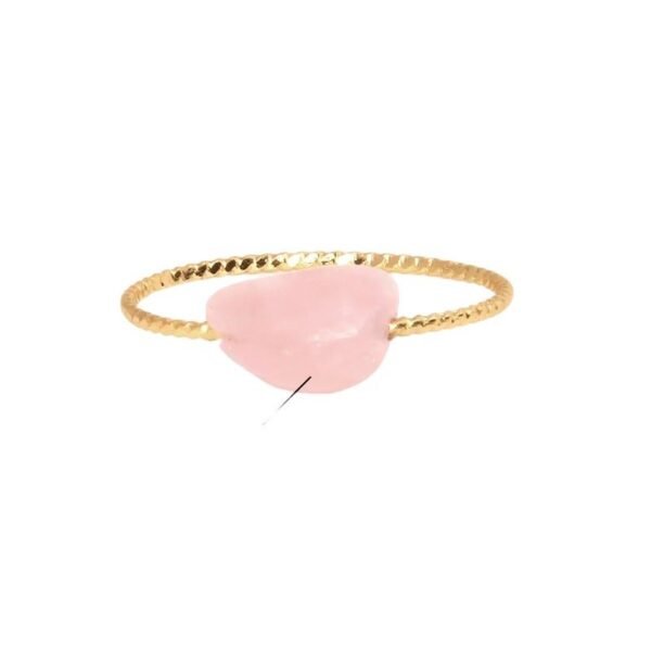 Bague fine quartz rose