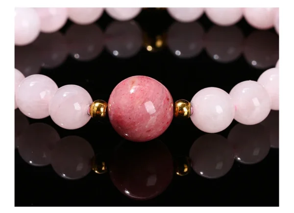 Bracelet apaisant d'amour en quartz rose - Image 3
