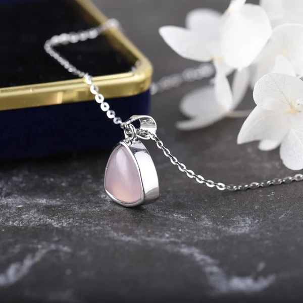 Collier élégant en quartz rose - Image 3