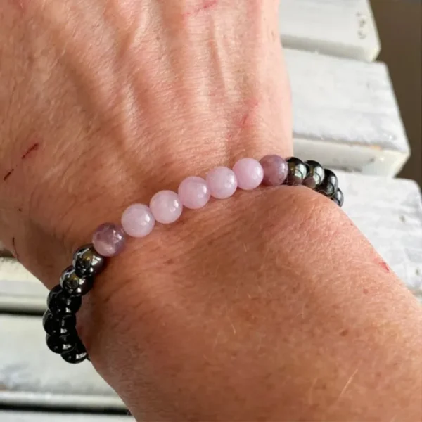 Bracelet équilibre et harmonie en quartz rose - Image 2