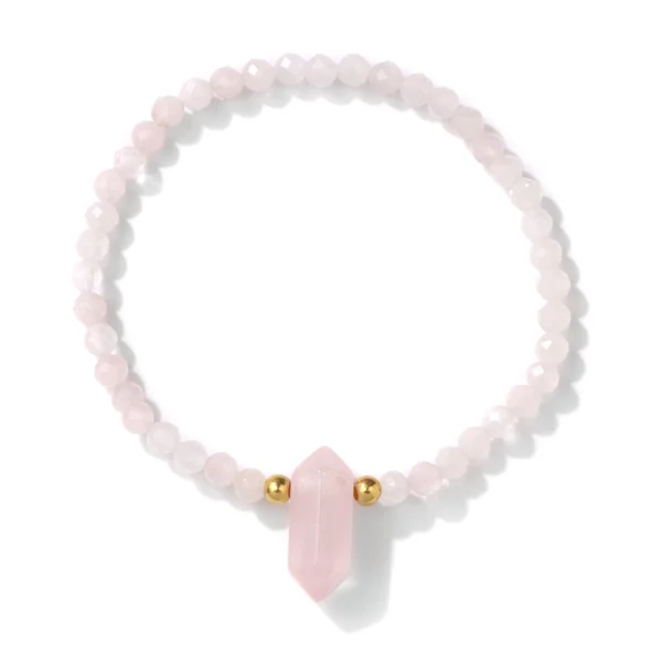 Bracelet élégance émotionnelle en quartz rose
