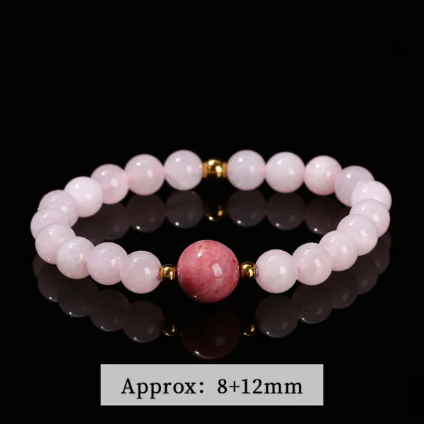Bracelet apaisant d'amour en quartz rose - Image 2